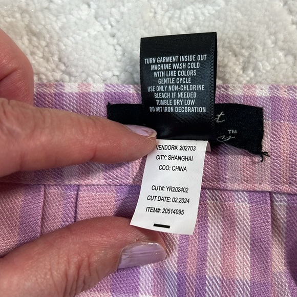 Sweet Society pink purple plaid pleated mini skirt from Hot Topic M - Picture 7 of 7